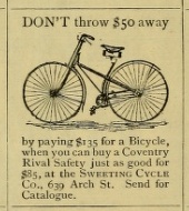 Sweeting Cycle Co 639 Arc PhilEnv 1889