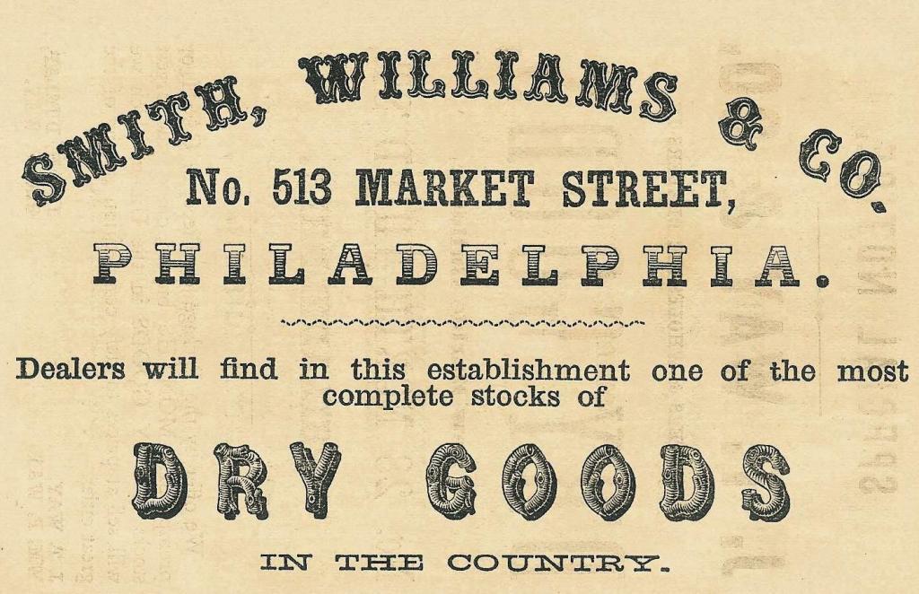 Smith,Wms+Co,dry goods,513 Mkt